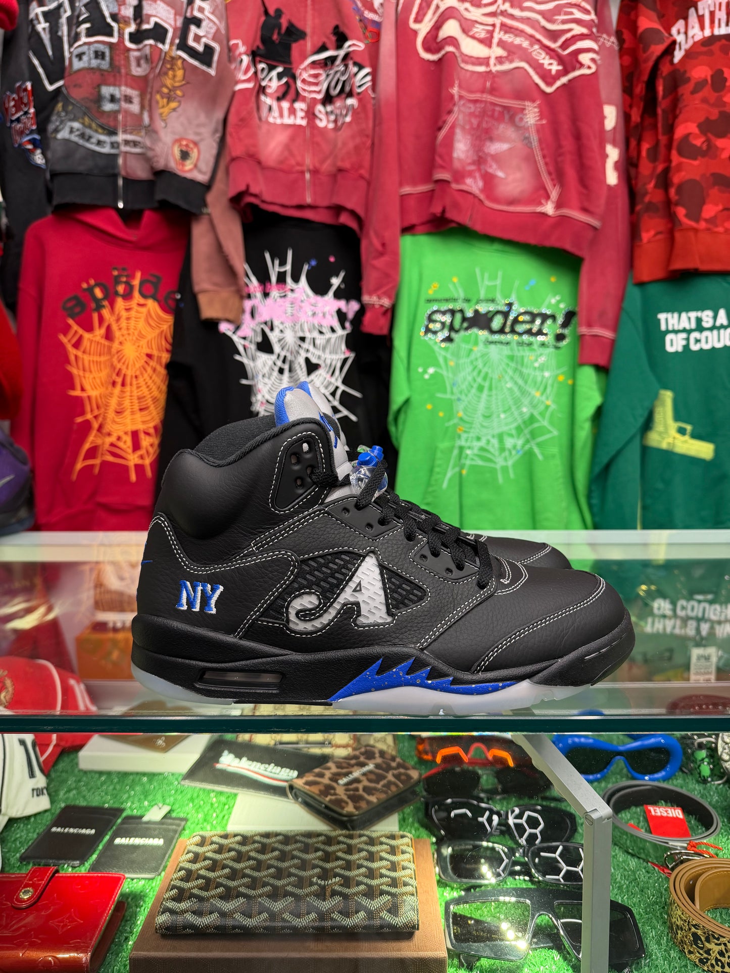 JORDAN 5 AWAKE MOTORSPORT BLUE (PRE-OWNED W/ BOX)