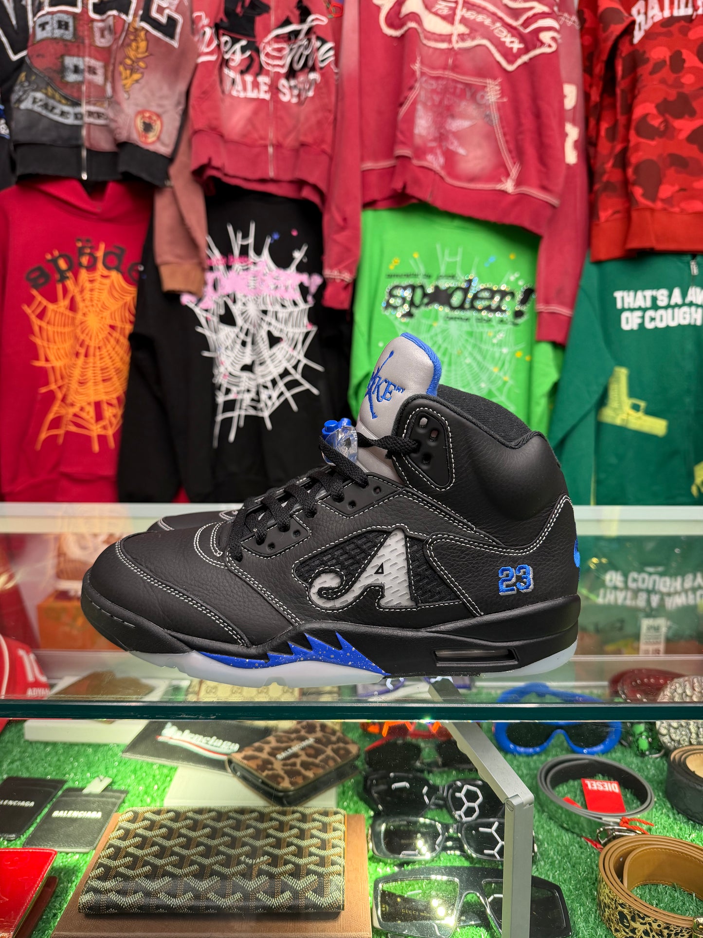 JORDAN 5 AWAKE MOTORSPORT BLUE (PRE-OWNED W/ BOX)