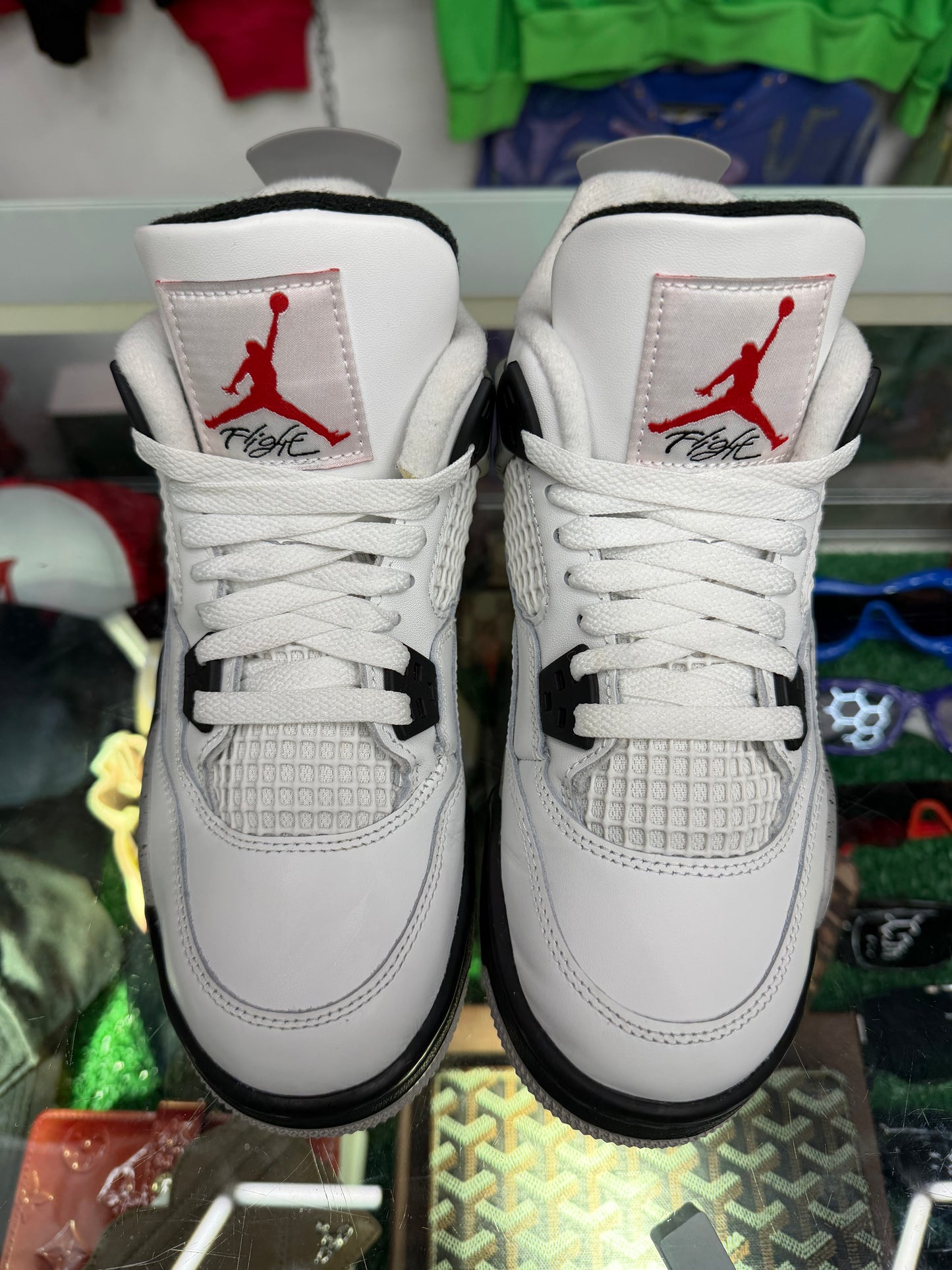 JORDAN 4 WHITE CEMENT GS (PRE-OWNED W/ BOX)