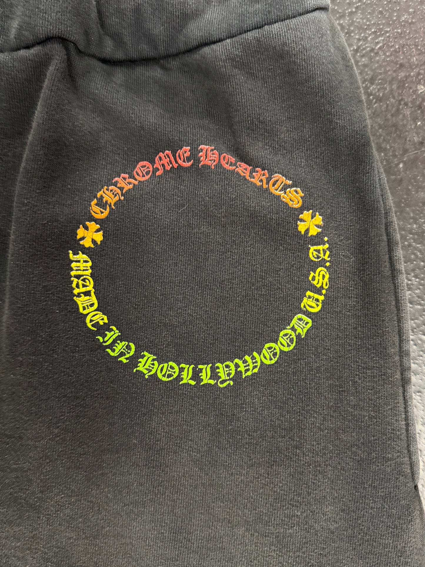 CHROME HEARTS GRADIENT FLORAL SWEATPANTS (PRE-OWNED)(REPLACEMENT DRAWSTRING)