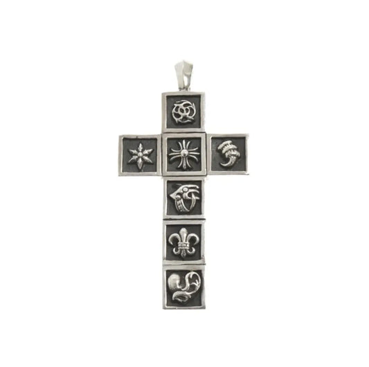 CHROME HEARTS MULTI LOGO CROSS PENDENT (PRE-OWNED)