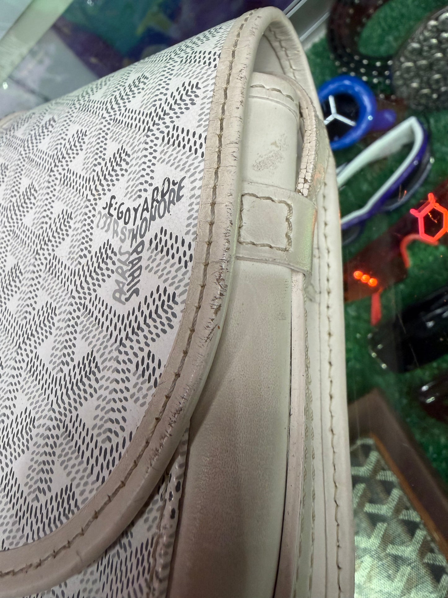 GOYARD WHITE BELVEDERE PM (PRE-OWNED)