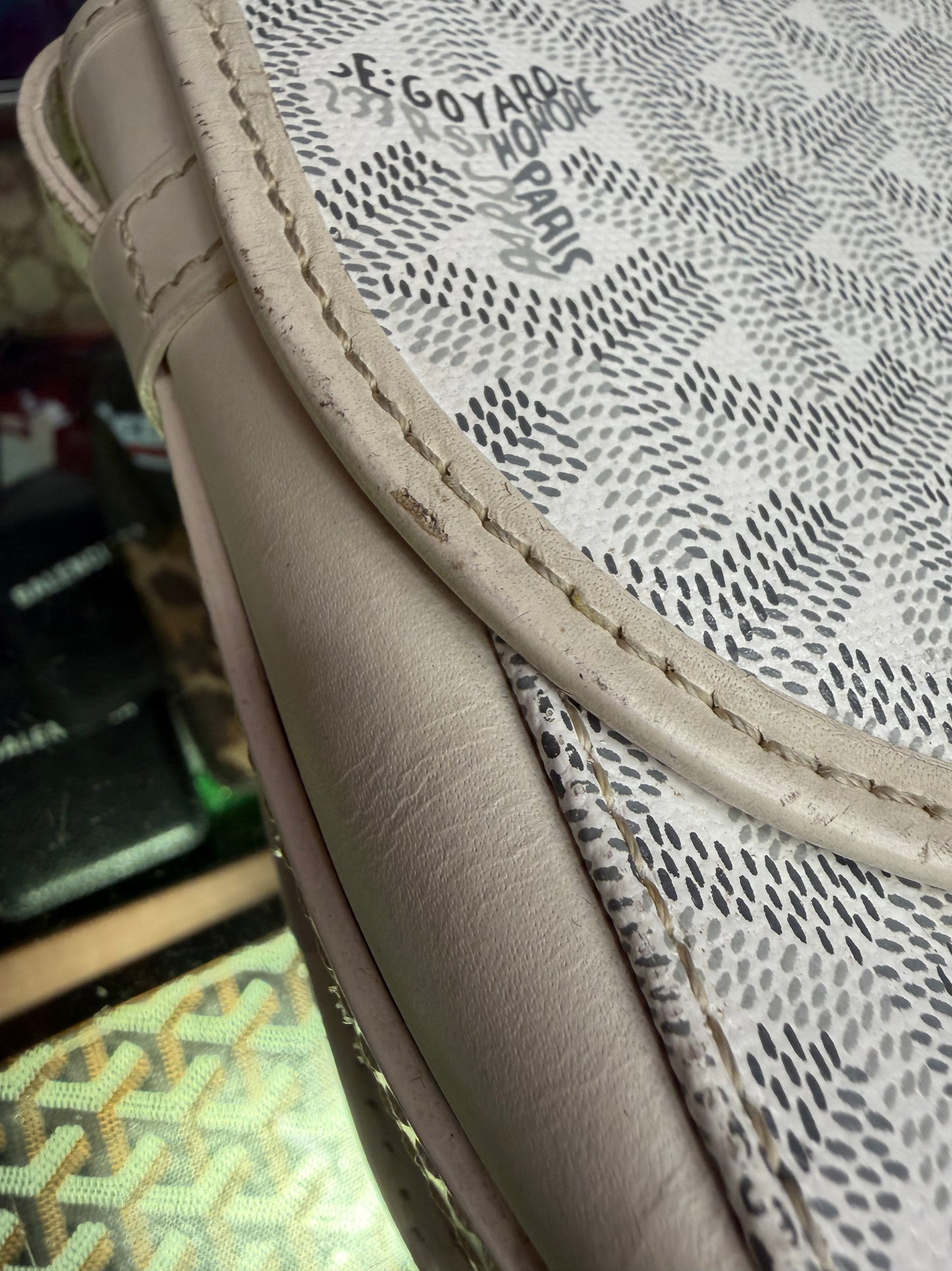 GOYARD WHITE BELVEDERE PM (PRE-OWNED)