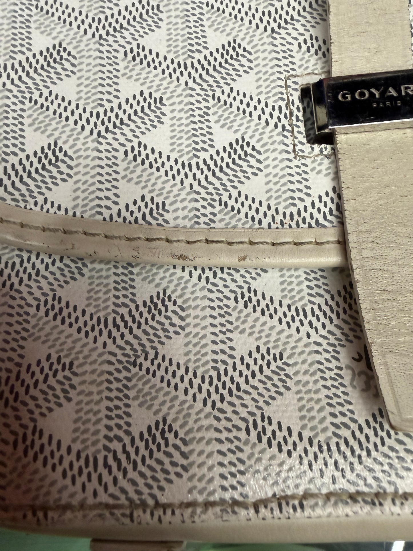 GOYARD WHITE BELVEDERE PM (PRE-OWNED)
