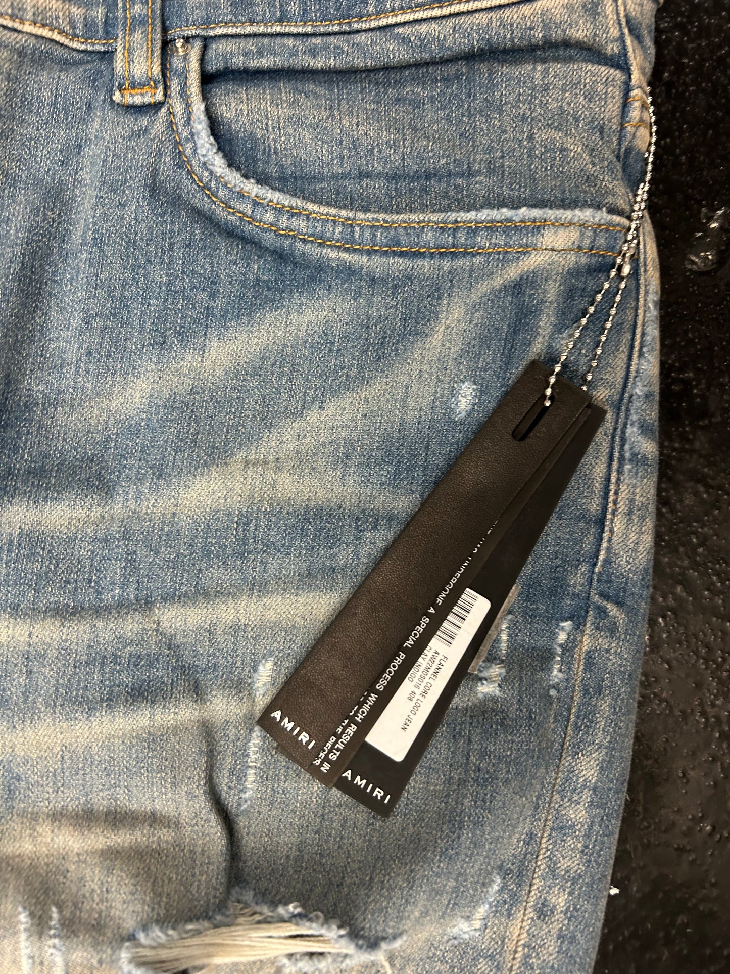 AMIRI SKINNY FIT JEANS PLAID PATCHES (BRAND NEW) (SIZE 38)