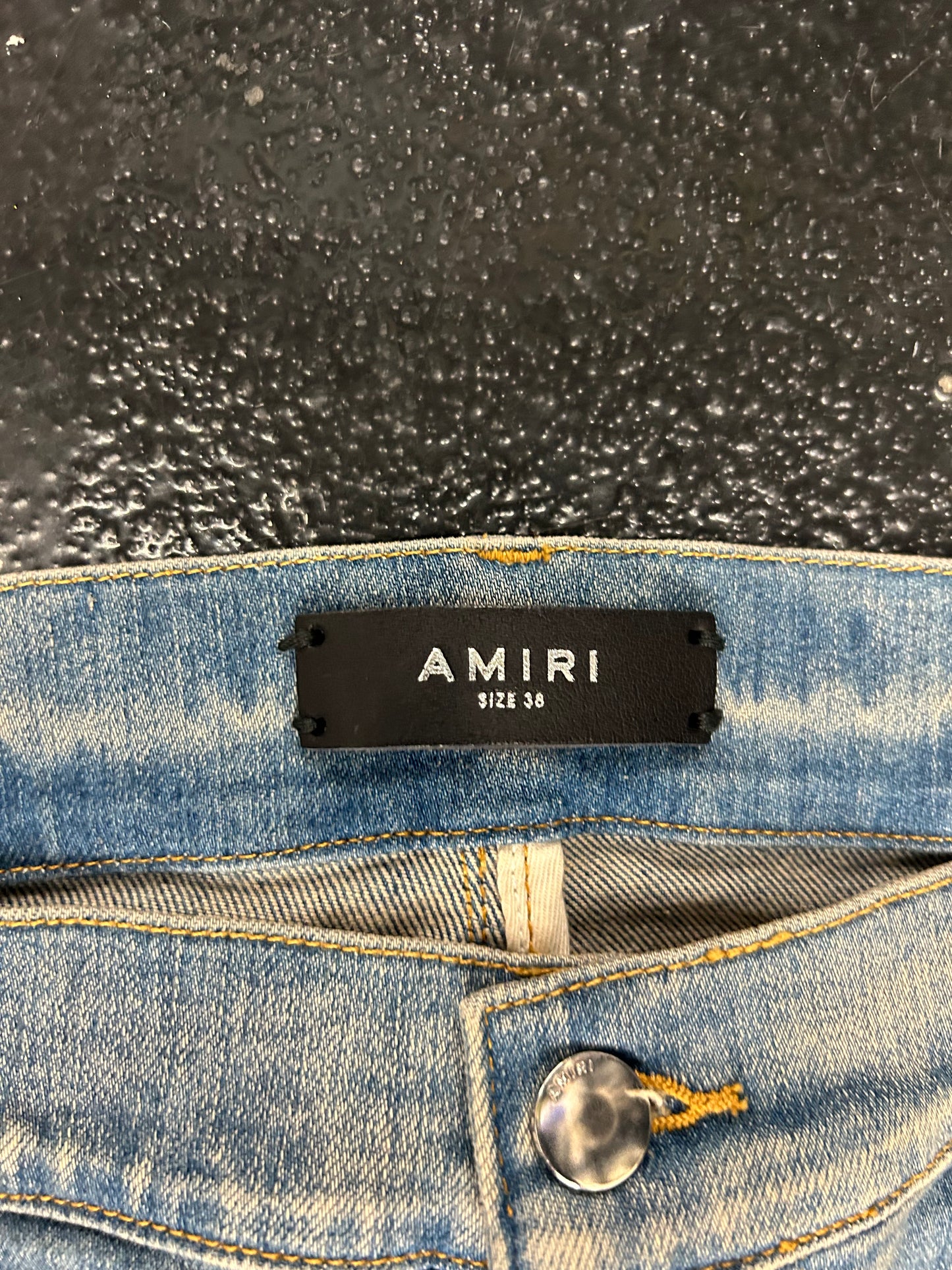 AMIRI SKINNY FIT JEANS PLAID PATCHES (BRAND NEW) (SIZE 38)