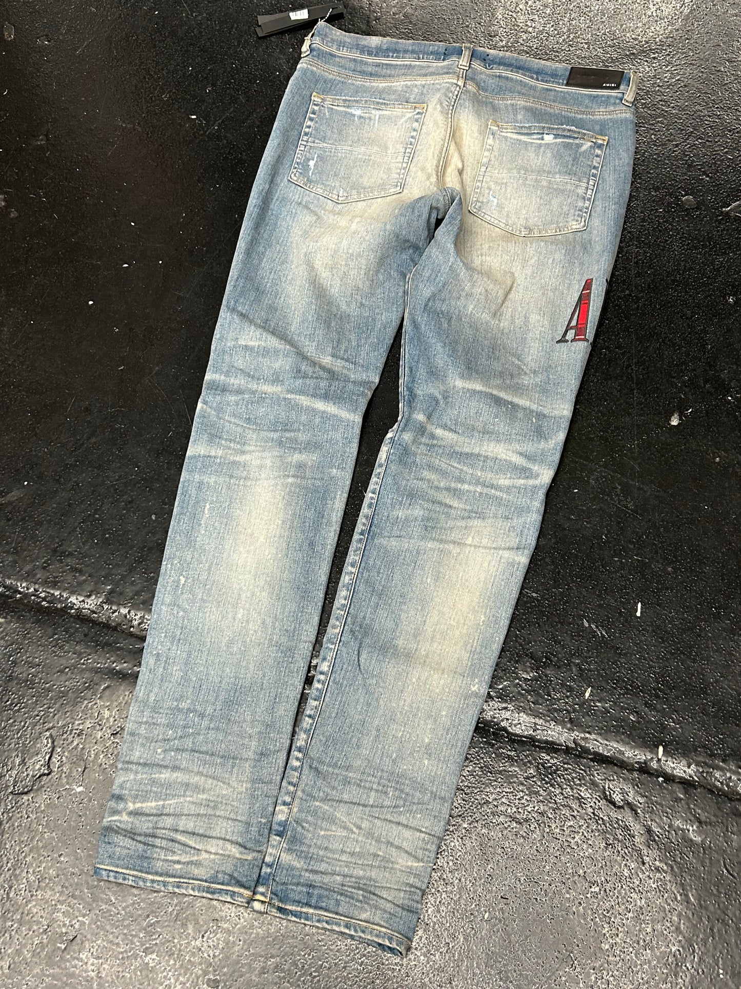 AMIRI SKINNY FIT JEANS PLAID PATCHES (BRAND NEW) (SIZE 38)