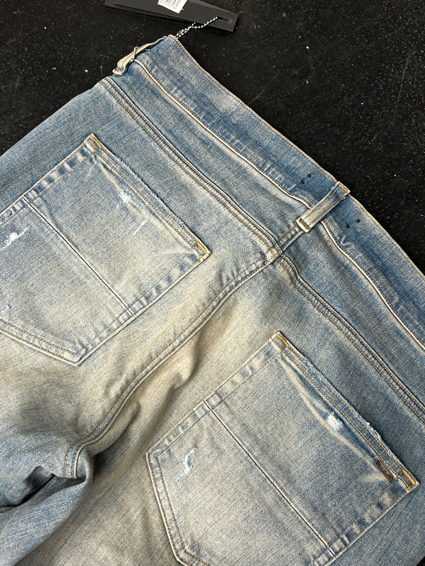 AMIRI SKINNY FIT JEANS PLAID PATCHES (BRAND NEW) (SIZE 38)
