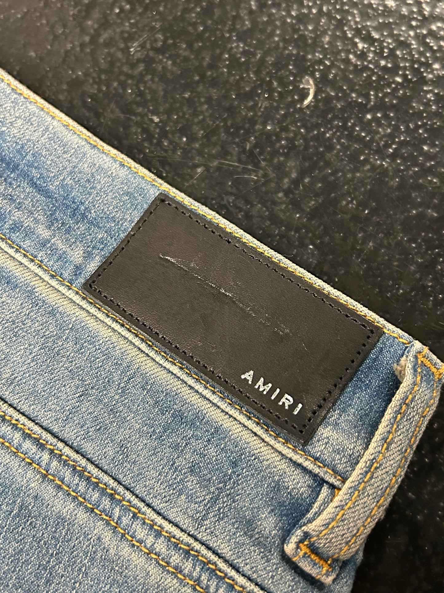 AMIRI SKINNY FIT JEANS PLAID PATCHES (BRAND NEW) (SIZE 38)