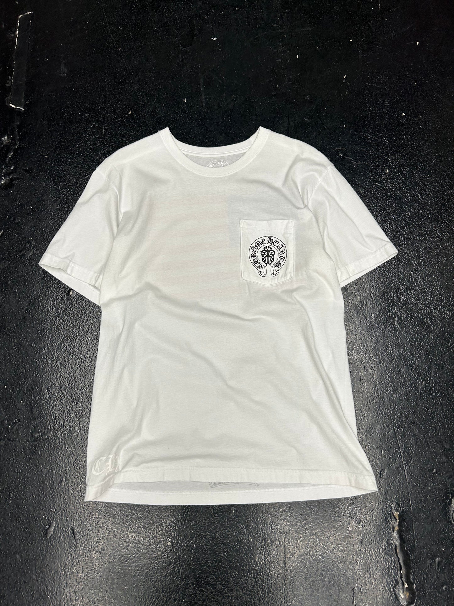 CHROME HEARTS AMERICAN FLAG WHITE TEE (PRE-OWNED)