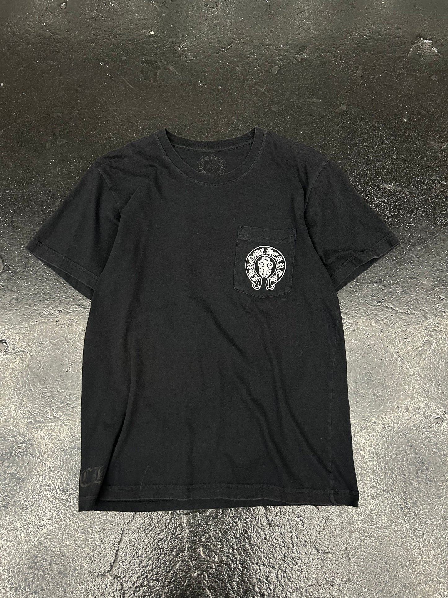 CHROME HEARTS AMERICAN FLAG BLACK TEE (PRE-OWNED)