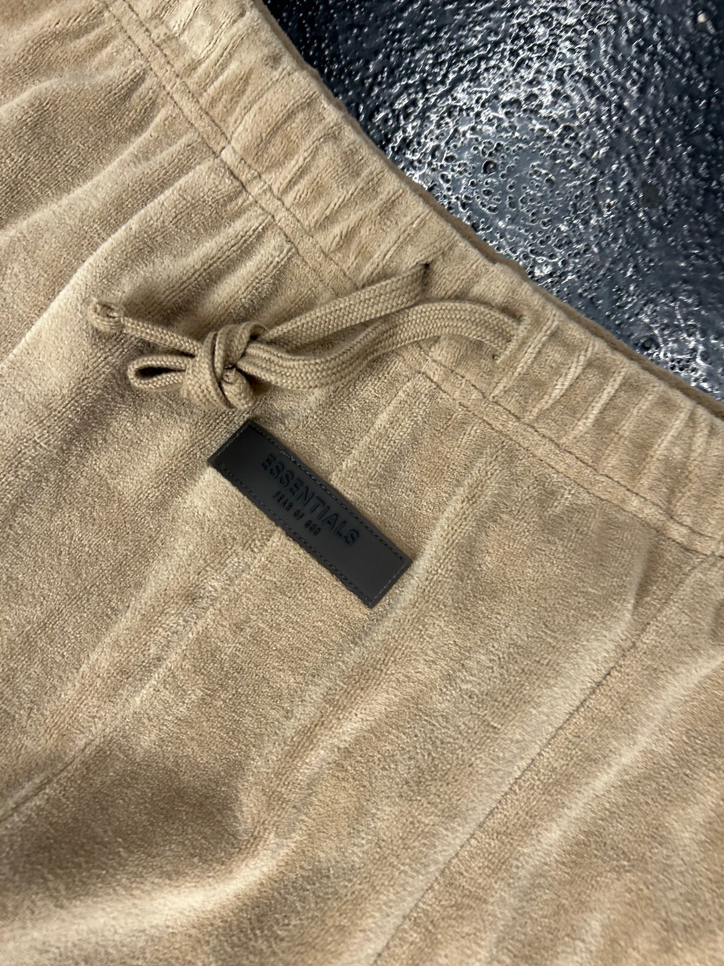 ESSENTIALS VELOUR CAMEL SWEATPANTS (PRE-OWNED)