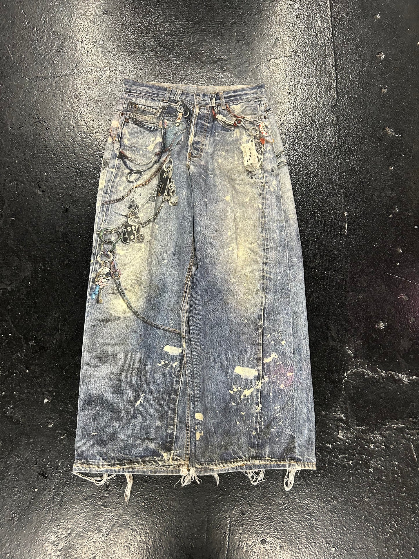 ACNE STUDIOS 3D DIGITAL JEANS (PRE-OWNED)( STAINED) (SIZE30)