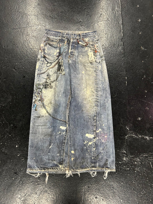 ACNE STUDIOS 3D DIGITAL JEANS (PRE-OWNED) (STAINED)