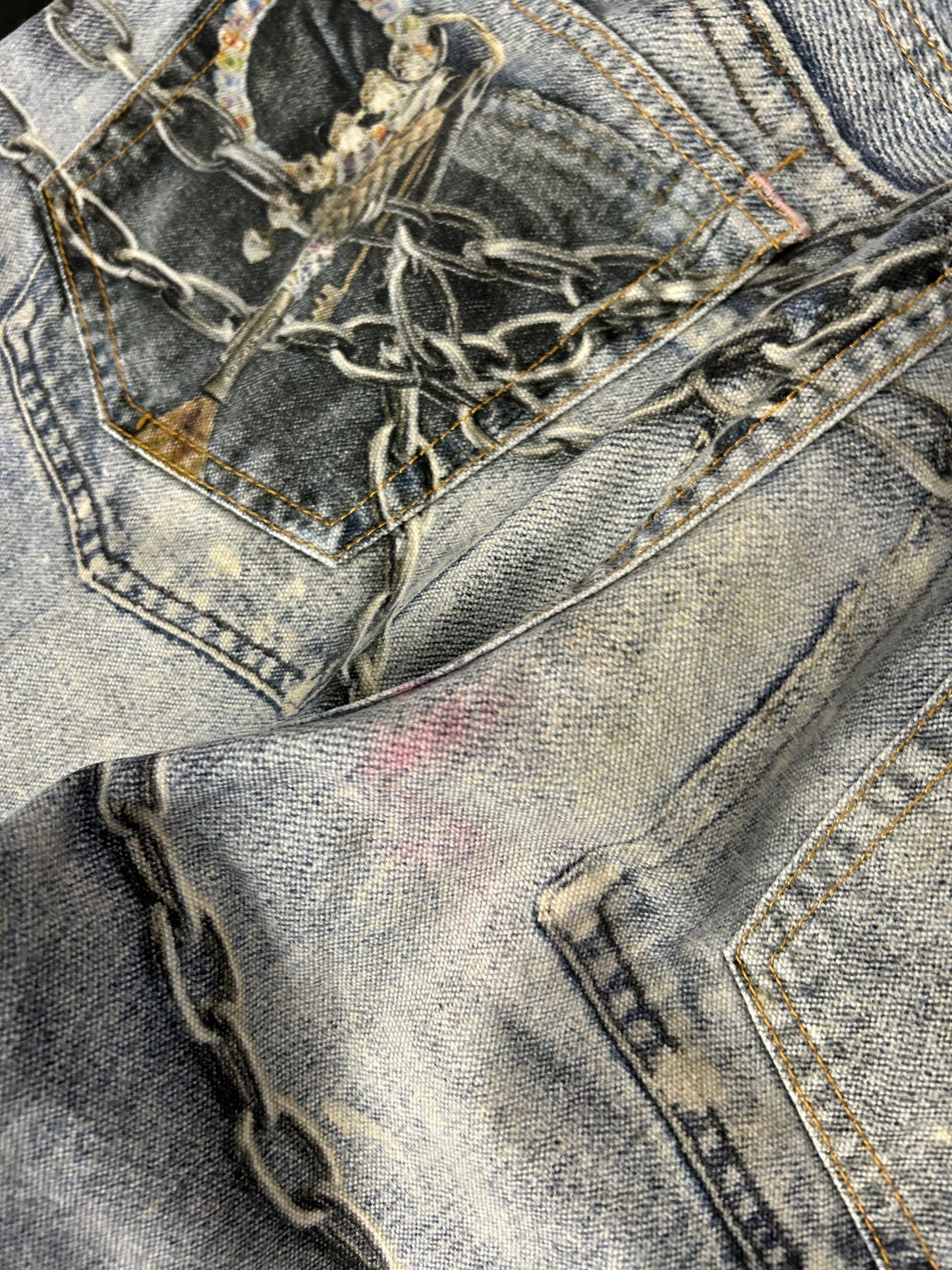 ACNE STUDIOS 3D DIGITAL JEANS (PRE-OWNED)( STAINED) (SIZE30)