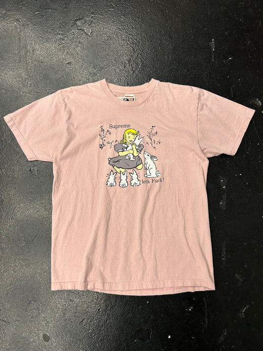 SUPREME “LETS FUCK” PINK TEE (PRE-OWNED)
