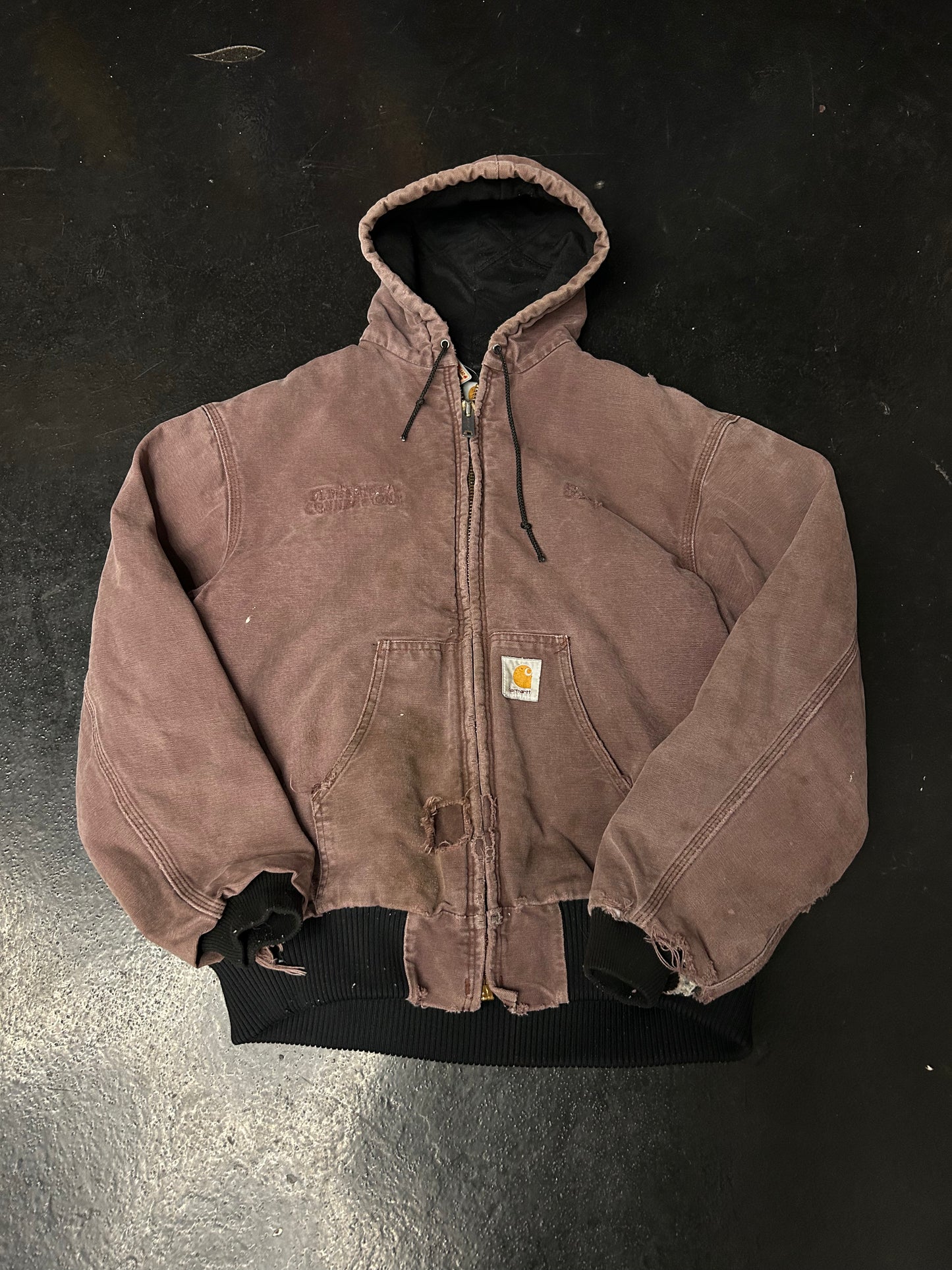 CARHARTT BURGUNDY HOODED JACKET (PRE-OWNED)