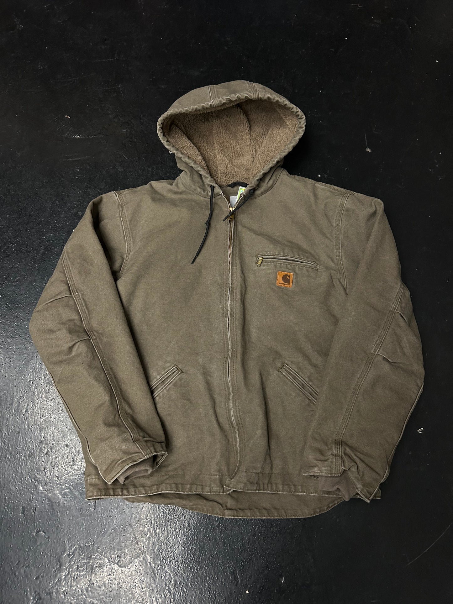 CARHARTT BROWN HOODED JACKET (PRE-OWNED)