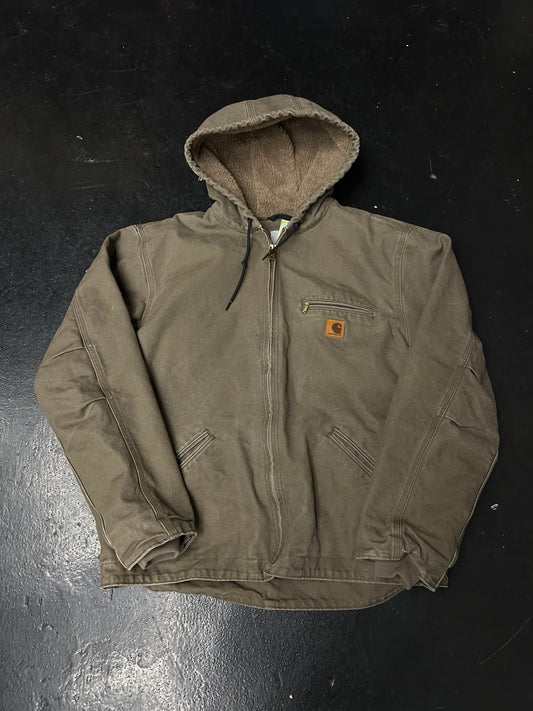 CARHARTT BROWN HOODED JACKET (PRE-OWNED)