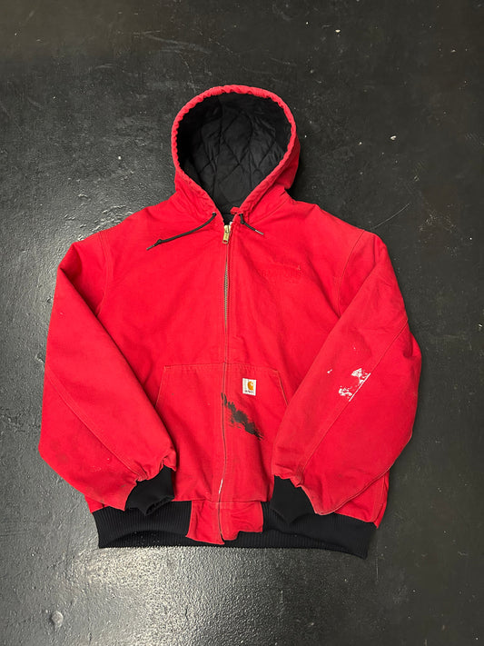 CARHARTT RED HOODED JACKET (PRE-OWNED)
