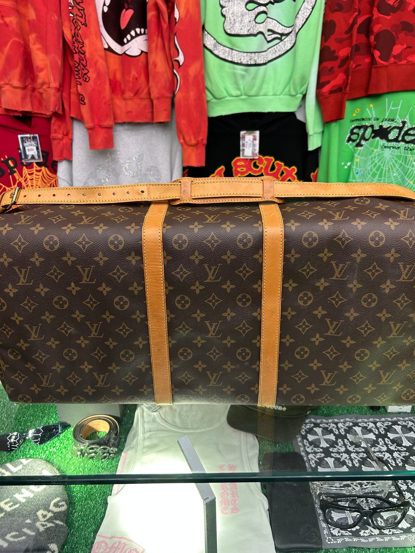 LOUIS VUITTON KEEP ALL 60 BANDOUILIERE W/STRAP MONOGRAM DUFFLE (PRE-OWNED)