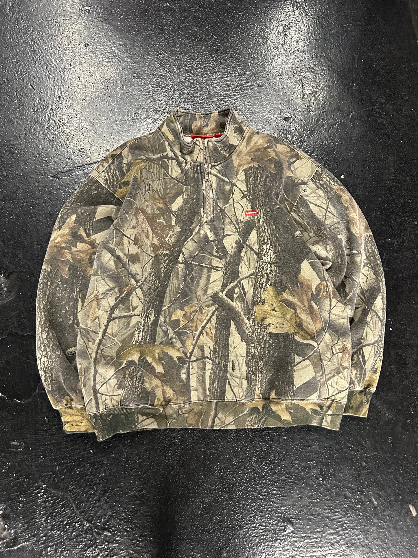 SUPREME SMALL BOX CAMO HALF-ZIP PULLOVER (PRE-OWNED)