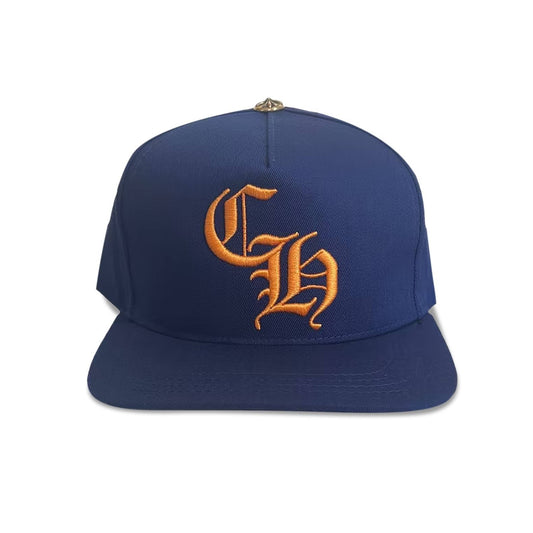 CHROME HEARTS CH EMBROIDERED “BLUE/ ORANGE” BASEBALL HAT (BRAND NEW)