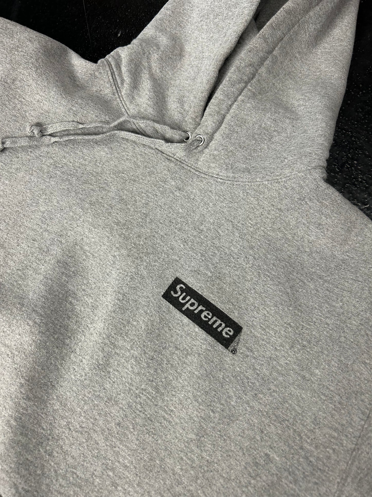 SUPREME “FUCK THE PRESIDENT” HEATHER GREY HOODIE (PRE-OWNED)