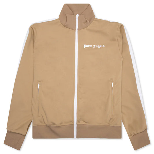 PALM ANGELS WHITE/ BEIGE TRACK JACKET (PRE-OWNED)