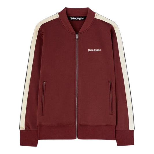 PALM ANGELS BURGUNDY CLASSIC LOGO BOMBER TRACK JACKET (BRAND NEW)