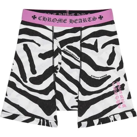 CHROME HEARTS ZEBRA PRINT BOXERS