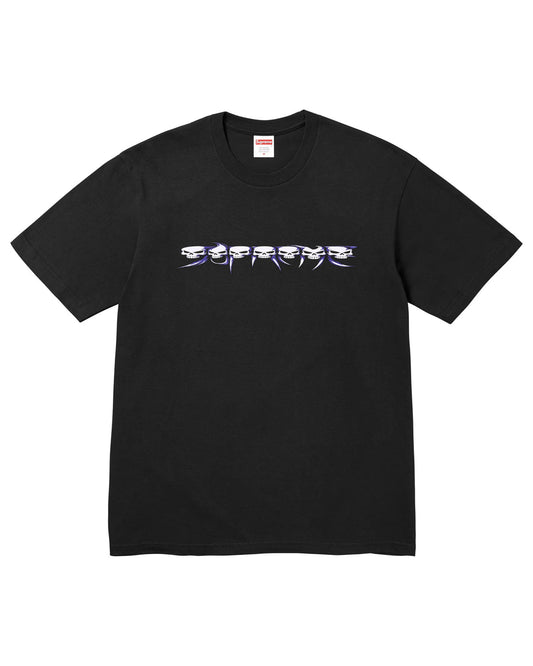 SUPREME SKULLS SPELL OUT BLACK TEE