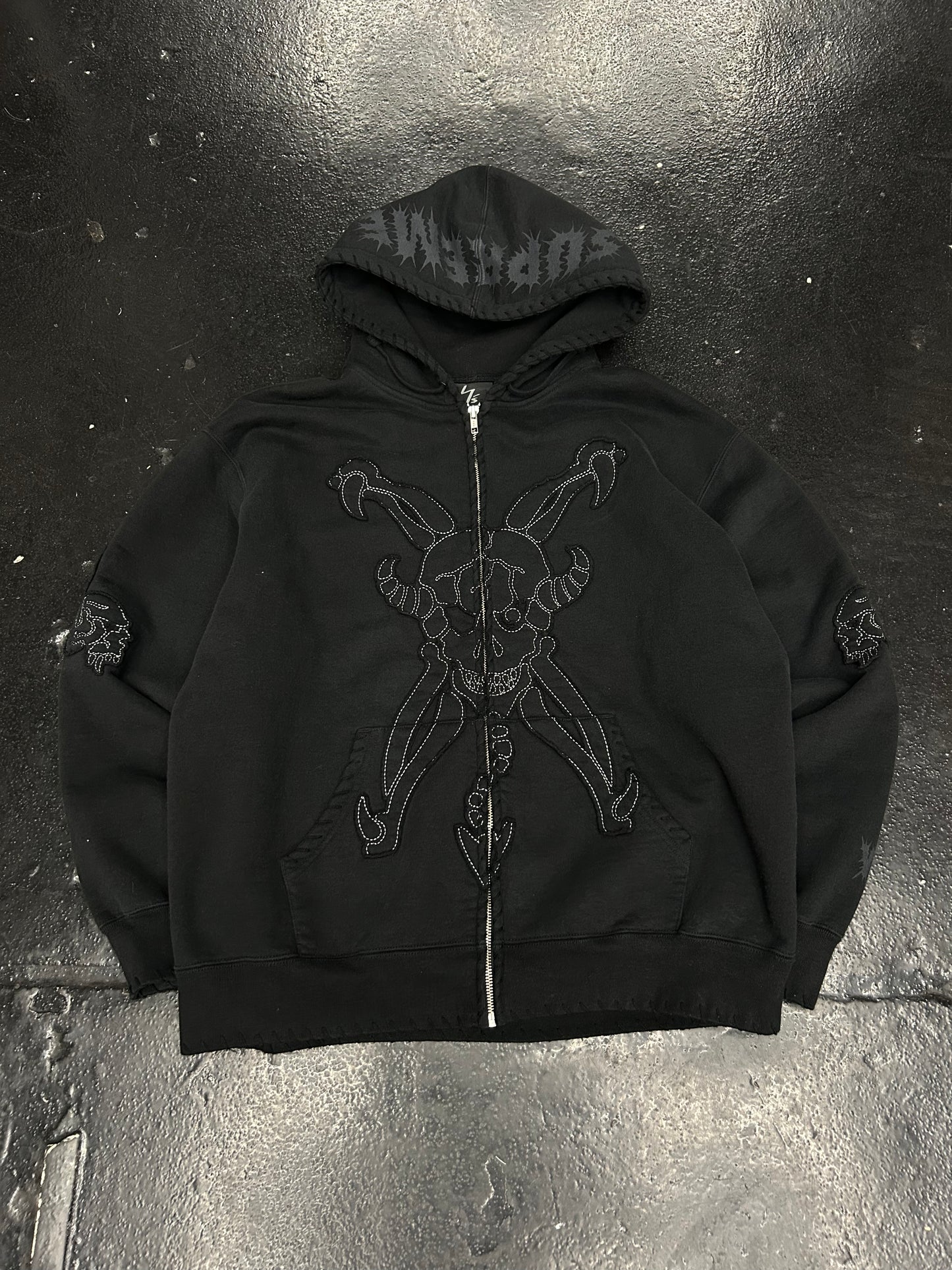 SUPREME X YOHJI YAMAMOTO ZIP UP HOODIE (PRE-OWNED)