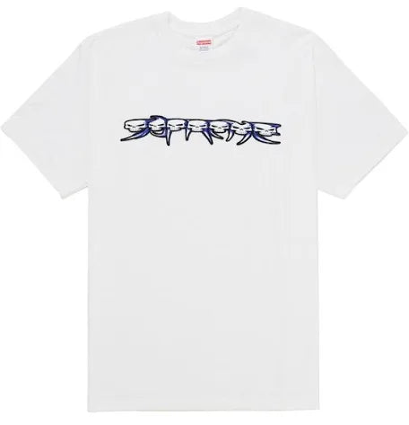 SUPREME SKULLS SPELL OUT WHITE TEE