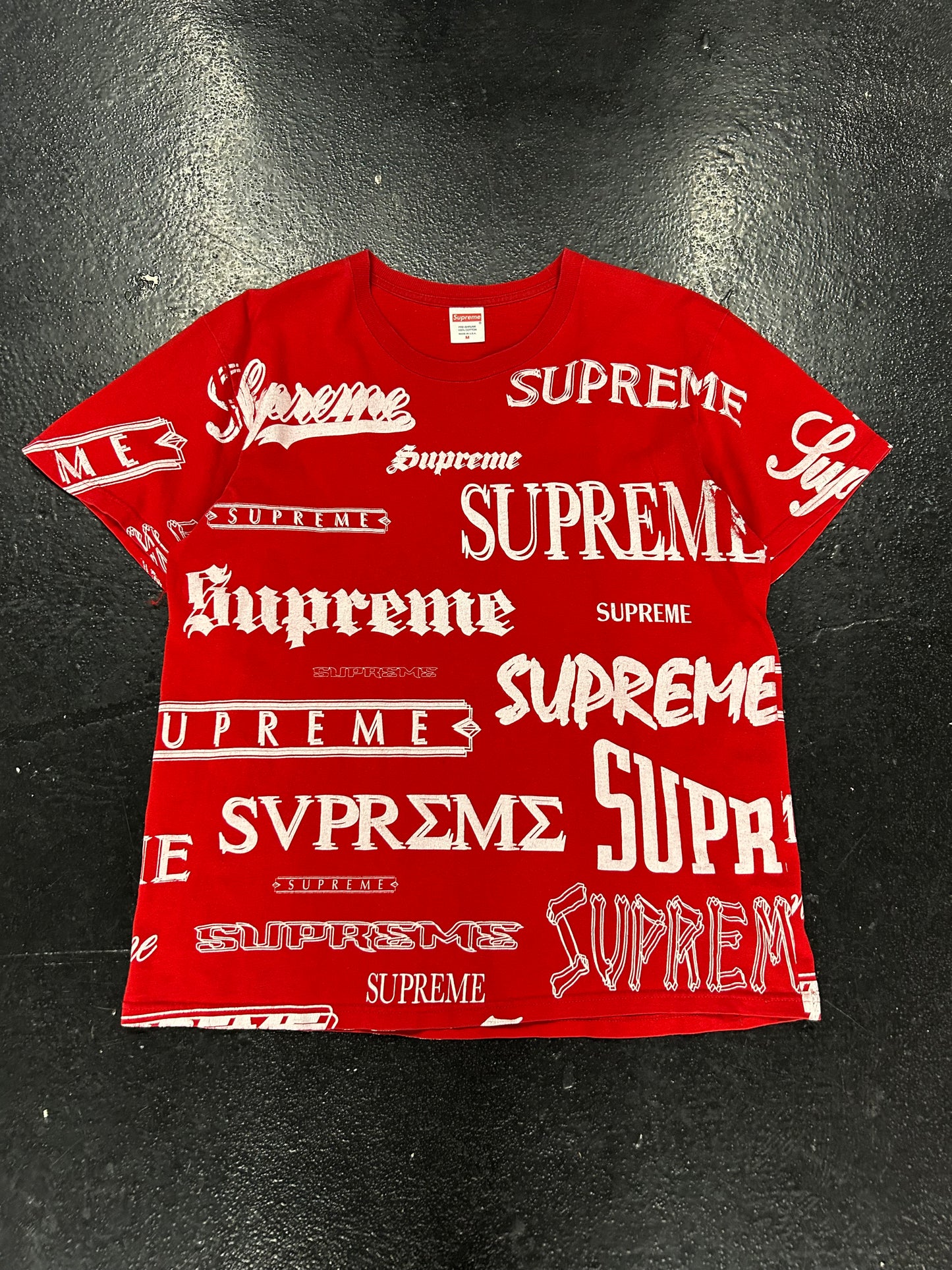 SUPREME MULTIVERSE LOGO RED TEE (PRE-OWNED)