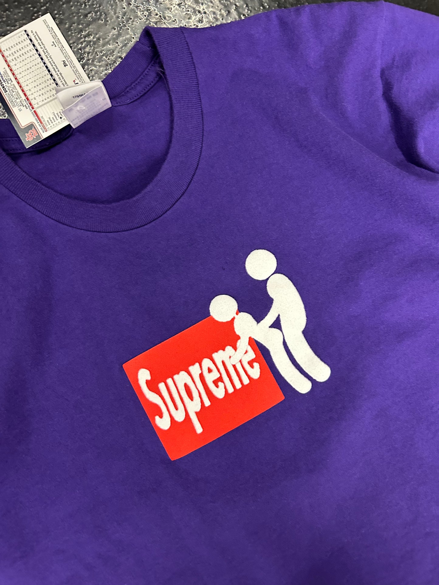 SUPREME PURPLE STICK TEE (PRE-OWNED)