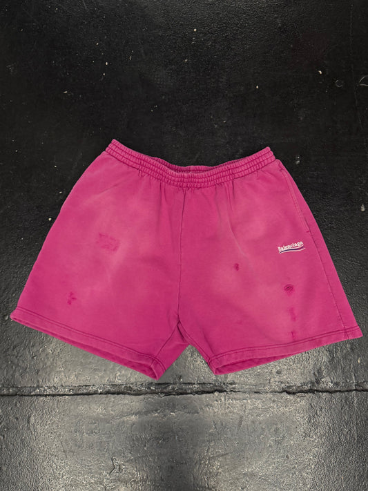 BALENCIAGA PINK CAMPAIGN SWEAT SHORTS (PRE-OWNED)