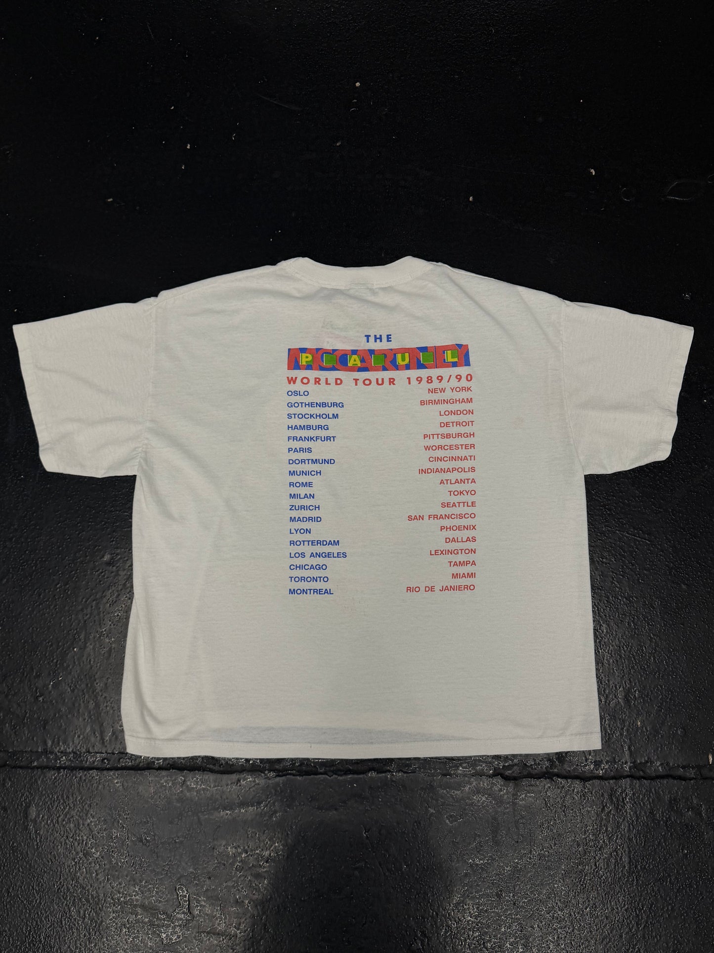 PAUL MCCARTNEY WORLD TOUR T-SHIRT