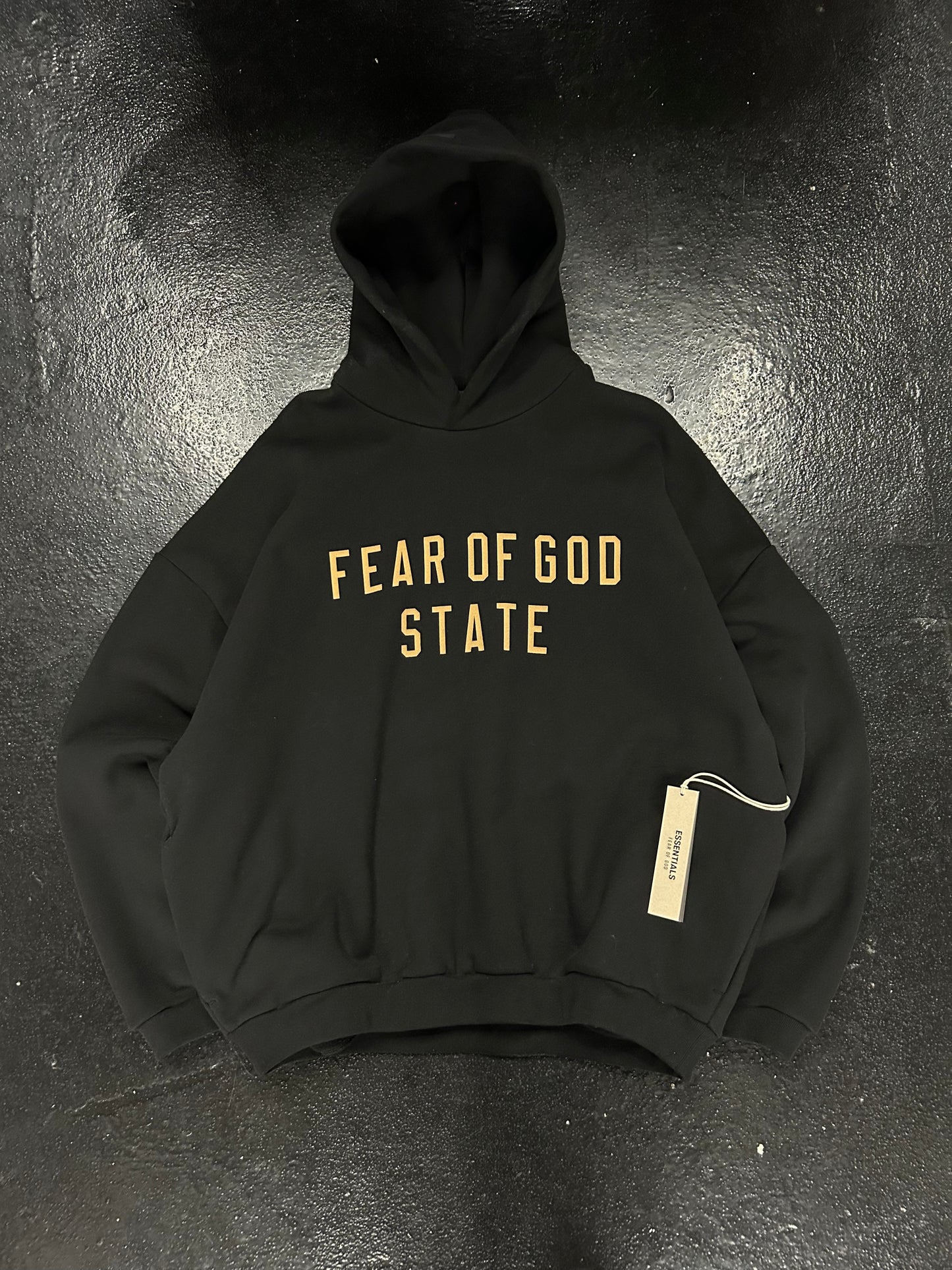 ESSENTIALS FEAR OF GOD STATE BLACK HOODIE (BRAND NEW)