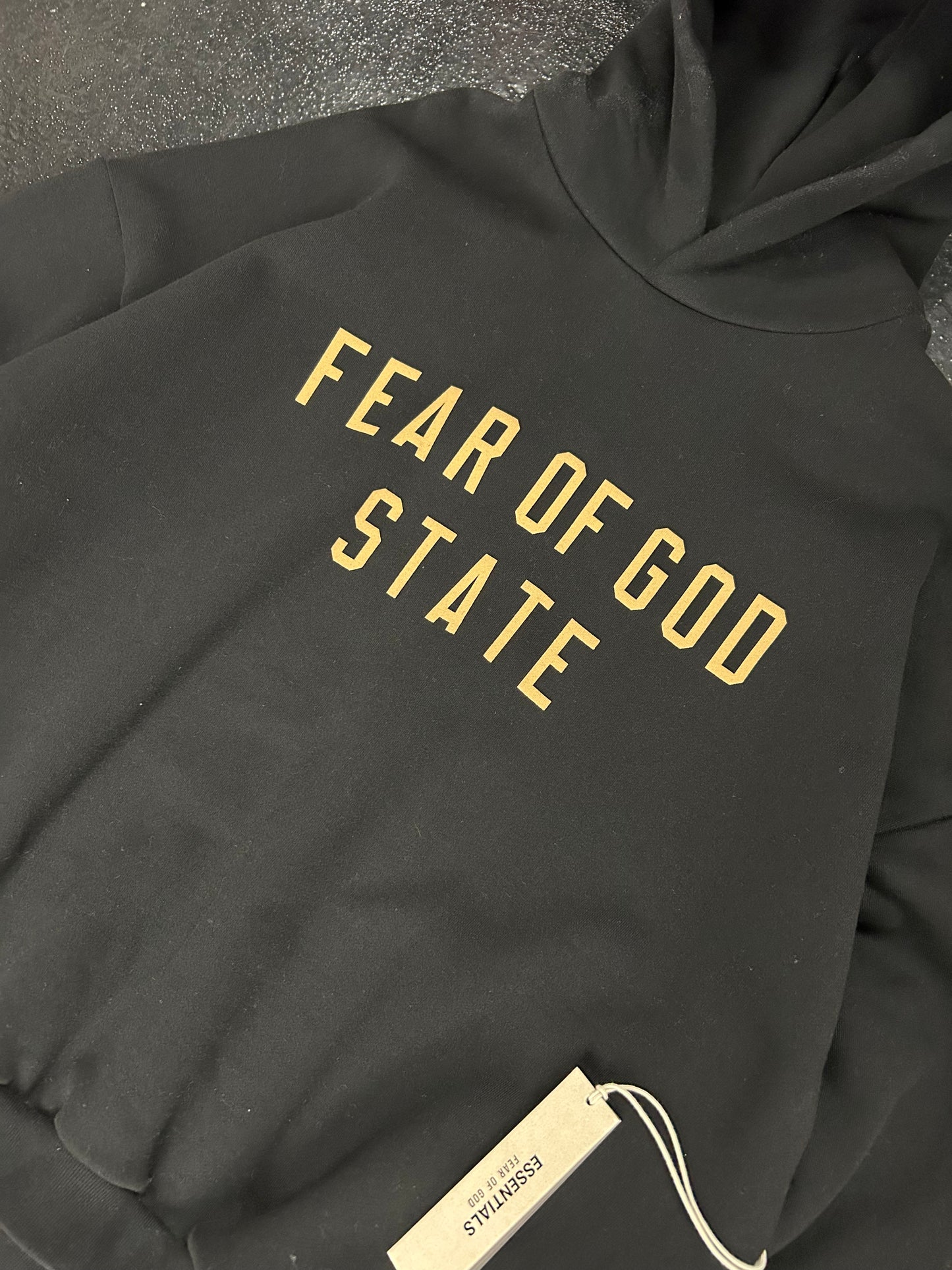 ESSENTIALS FEAR OF GOD STATE BLACK HOODIE (BRAND NEW)