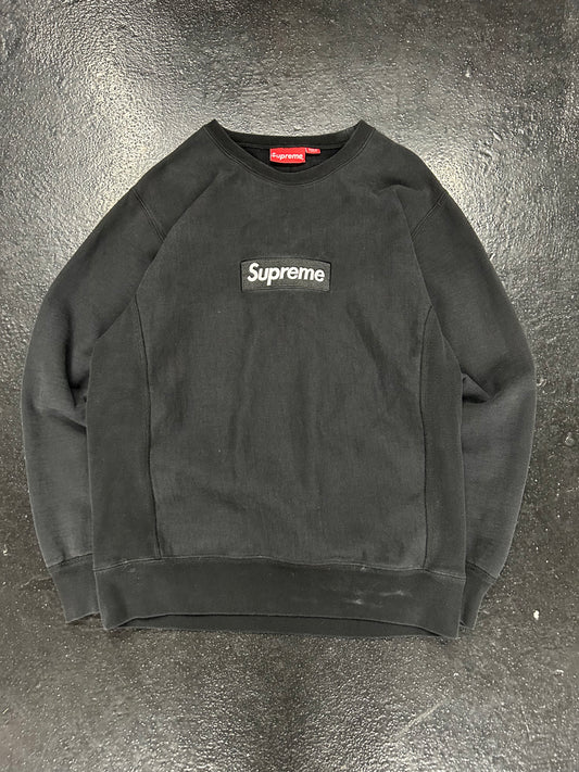 SUPREME BLACK BOX LOGO CREWNECK (PRE OWNED)