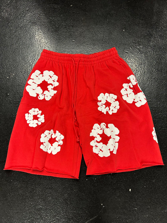 DENIM TEARS SWEAT SHORTS RED (BRAND NEW)