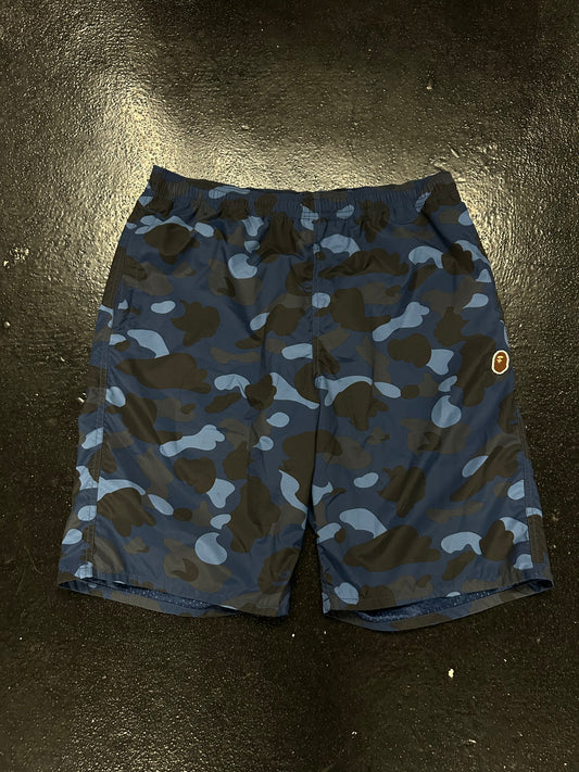 BAPE BLUE CAMO SHORTS (PRE OWNED)