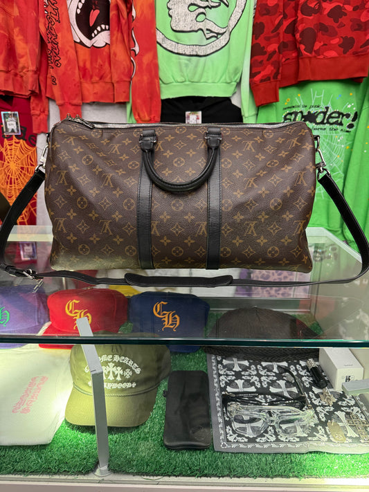 LOUIS VUITTON MACASSAR KEEPALL BANDOULIERE 45 (PRE-OWNED)