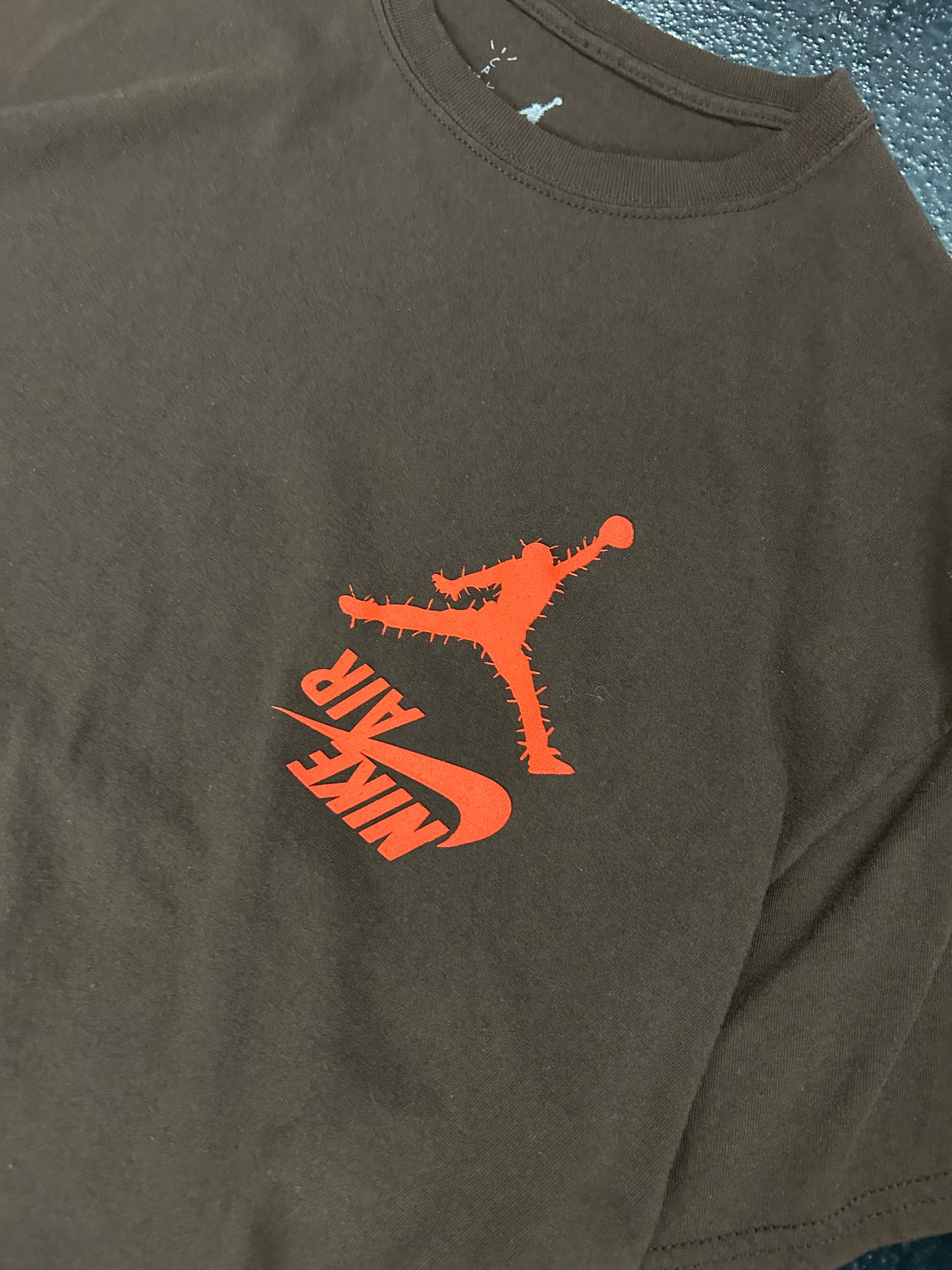 JORDAN X CACTUS JACK BROWN TEE (BRAND NEW)