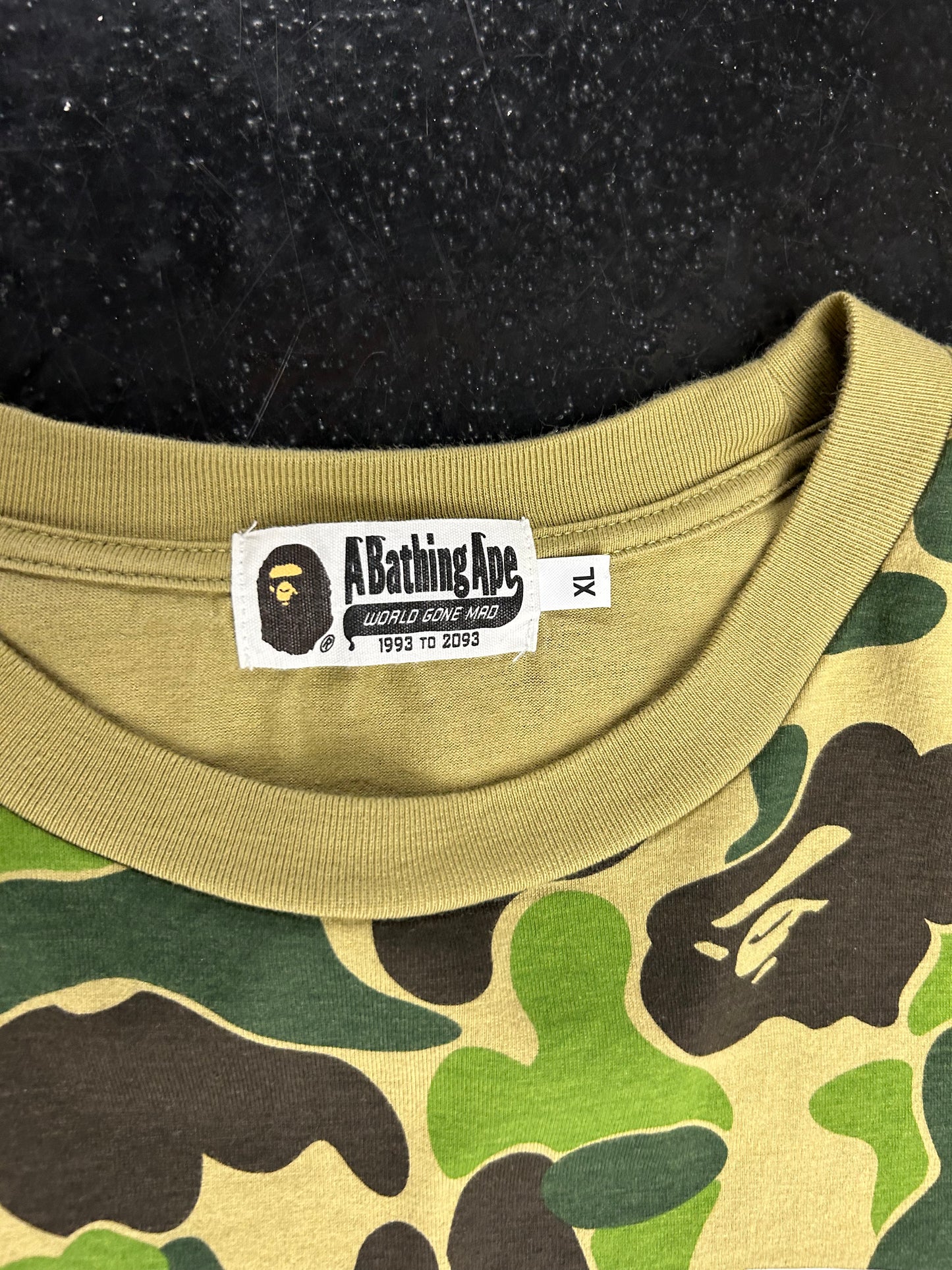 BAPE CAMO SPELL OUT AOP TEE (PRE OWNED)