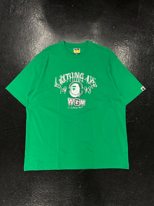 BAPE LAYERED COLLEGE GREEN TEE (BRAND NEW)