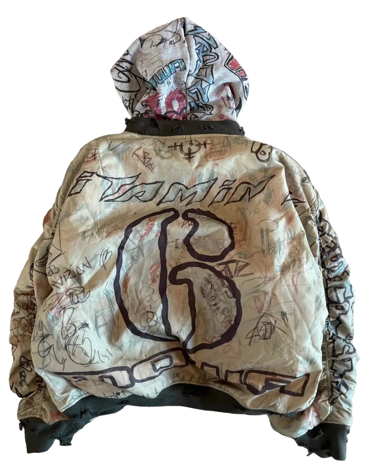 MOWALOLA GRAFFITI BOMBER JACKET (BRAND NEW)