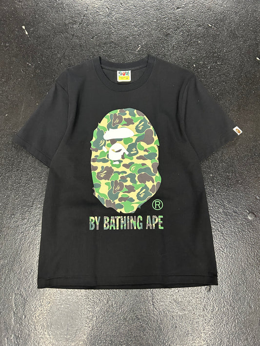 BAPE GREEN CAMO BIG FACE BLACK TEE (BRAND NEW)