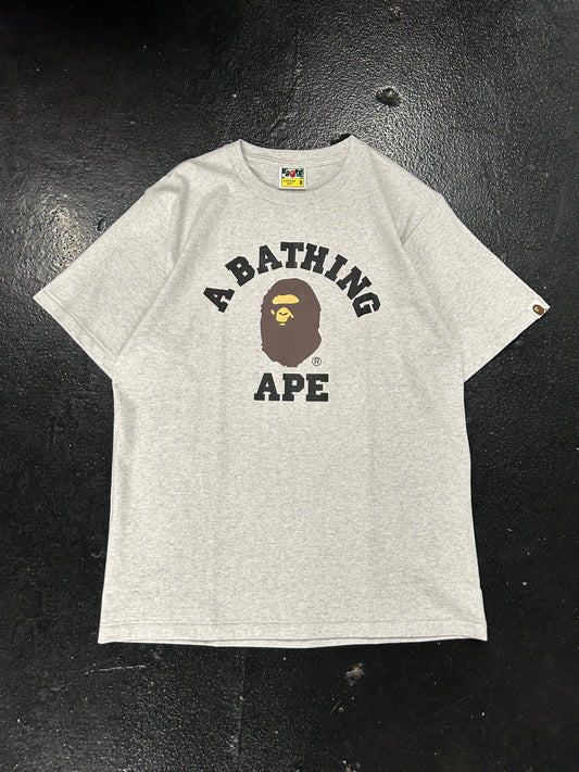 BAPE HEATHER GREY SPELL OUT TEE (BRAND NEW)